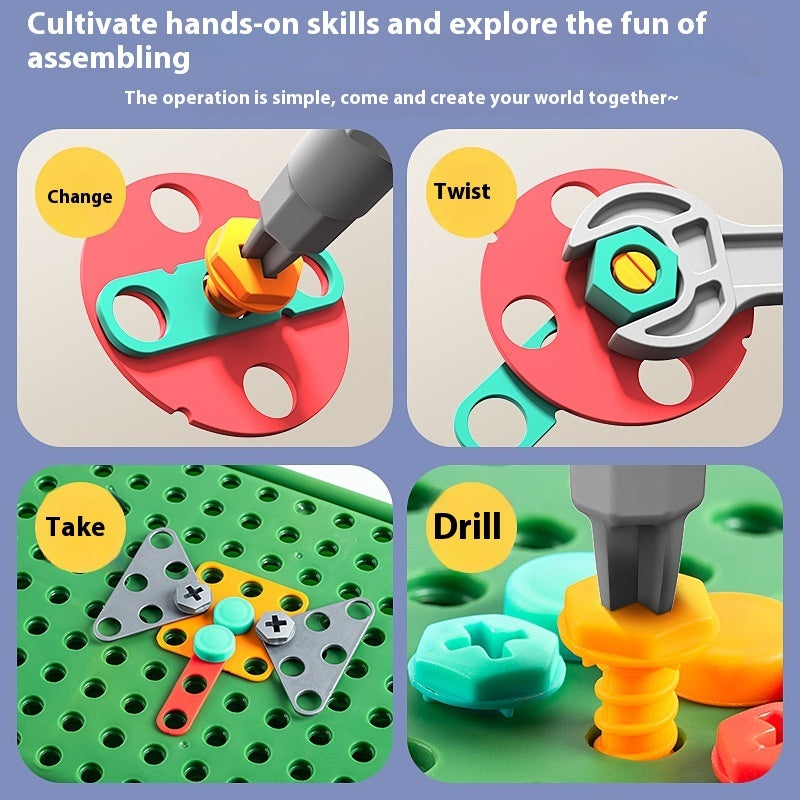 Children Screw Puzzle Toy Assembled Electric
