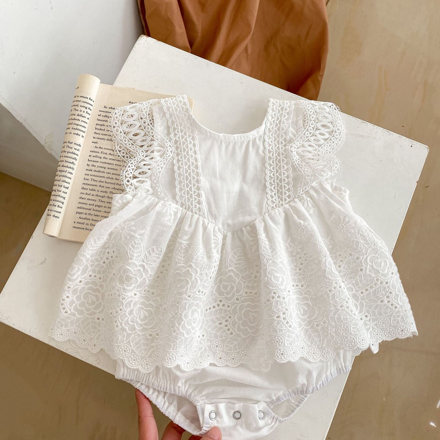 Lace Hollow Embroidered Triangle Jumpsuit