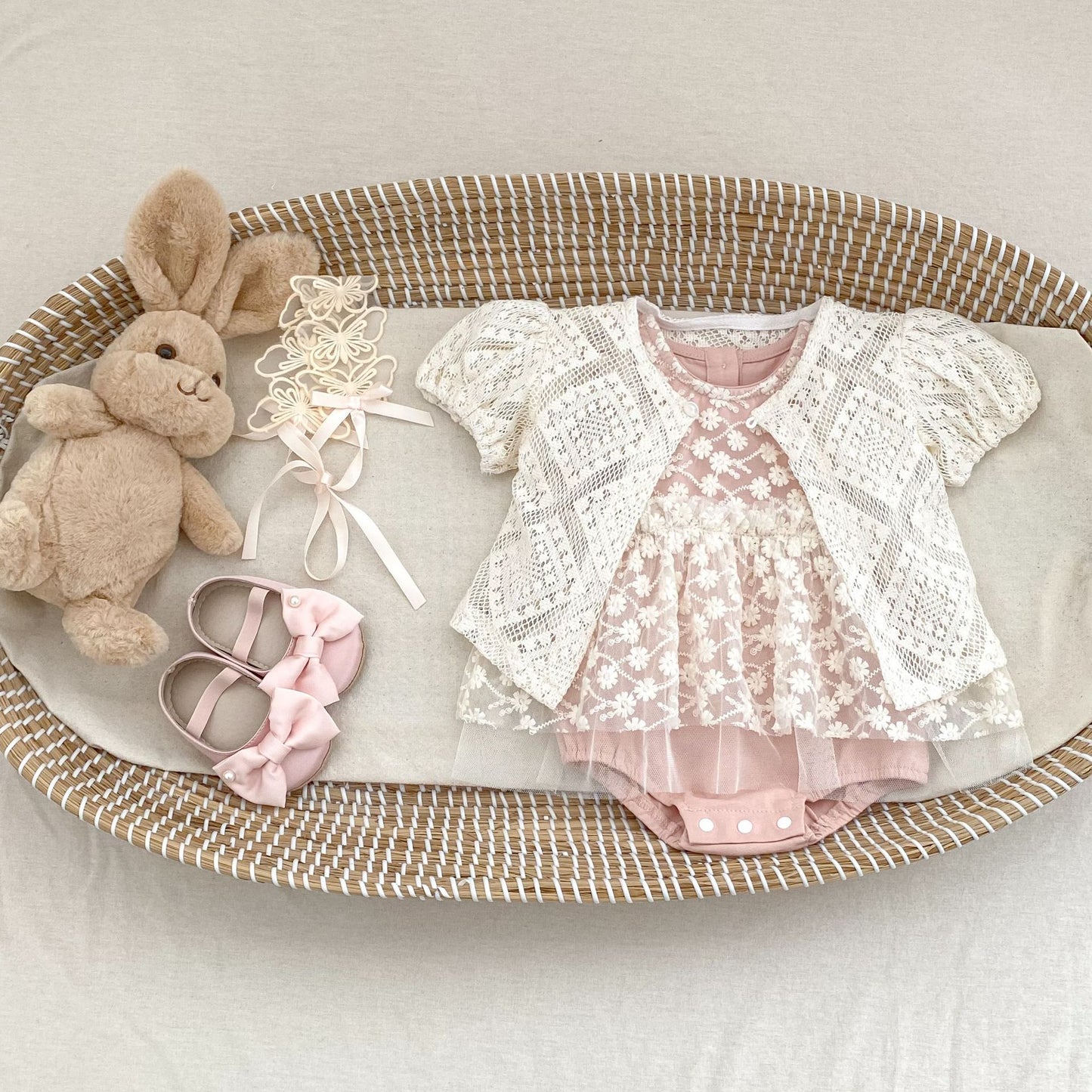 Baby Girl Mesh Jumpsuit Full Moon Romper
