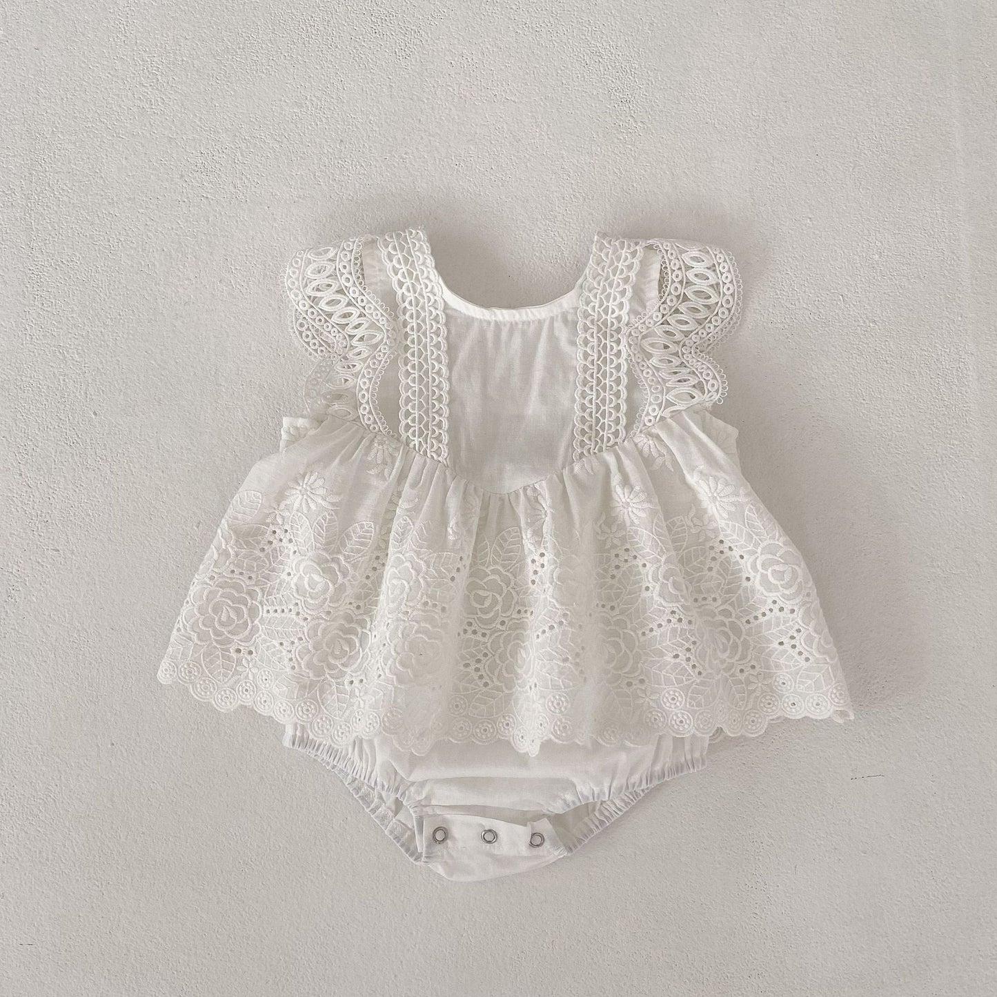 Lace Hollow Embroidered Triangle Jumpsuit