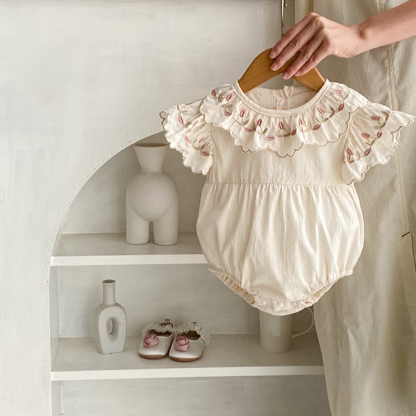 Baby Girl's Cotton Jumpsuit Full Moon Romper