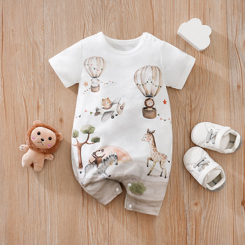 Summer Baby Jumpsuit Romper Thin Short Sleeve Newborn Clothes
