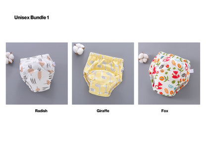 Reusable Cotton Training Pants – 6-Layer Gauze (3-Pack)
