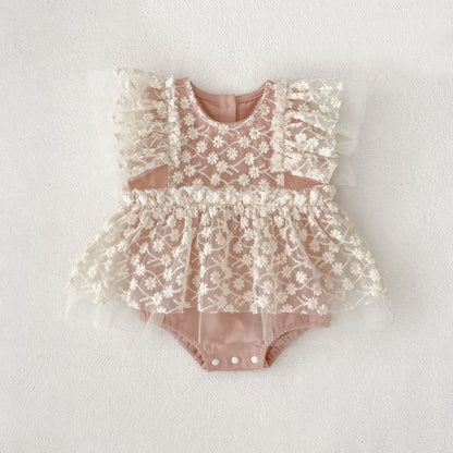 Baby Girl Mesh Jumpsuit Full Moon Romper