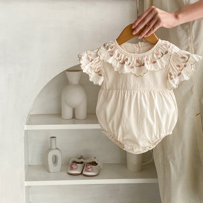 Baby Girl's Cotton Jumpsuit Full Moon Romper